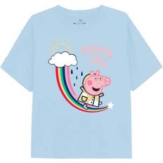 Peppa Pig Girls Rainbow slide T-Shirt Blue