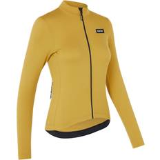 Gripgrab Women's Gravelin Merinotech Thermal Long Sleeve Jersey, XL, Mustard Yellow