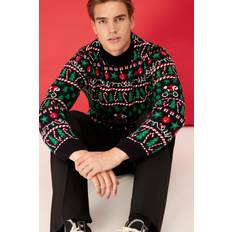 Jersey navideño - Multicolor Suéteres Trendyol Collection Multicolored Men's Regular Fit Crewneck Christmas Knitwear Sweater. Multicolour