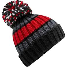 Shearling Accessories Beechfield Hygge Striped Beanie Black One