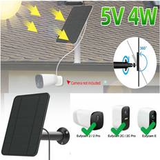 4W Solar Panels for Eufy Eufycam Cam E/2C/E/2 Pro Wall Mount 13ft Power Cable