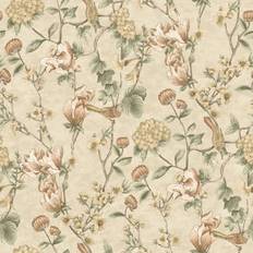 Wallpapers Holden Decor Floral Bird Trail Cream Wallpaper 10.05m x 53cm