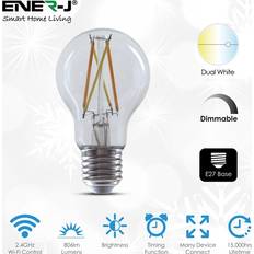 Ljuskällor ENER-J 8.5W Smart Wi-Fi Filament Bulb 700 Lumens E27 Holder