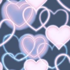 Wallpapers Arthouse Neon Heart Navy/pink Wallpaper