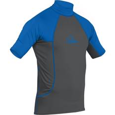 Blue Wetsuit Parts Palm Men's Short Sleeve Rash Guard Jet Grey/Blue