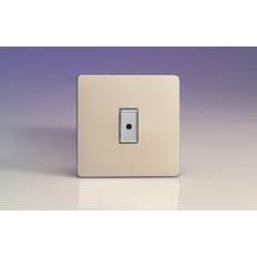 Wall Dimmers Varilight JDNE101S Screwless Satin Chrome 1 Gang V-Pro Remote/Touch Master LED Dimmer 0-100W