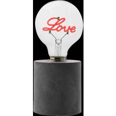 Lighting The Christmas Gift Co The Christmas Gift Co Grey Love Slogan Table Lamp