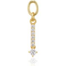 Sif Jakobs White Zirconia Circolo Lungo Earring Charm SJ-CH2373-CZ-YG