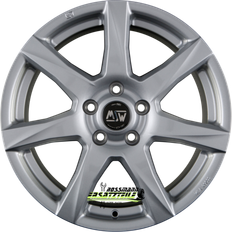 16" Car Rims MSW 77 full silver 7x16 et38 - lk5/114.3 ml73.1 felge alu 7