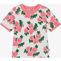 Mini Rodini 134 T-shirts Mini Rodini Roses T-shirt - Pink