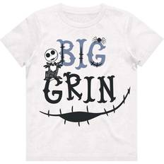 Disney T-shirts Children's Clothing Nightmare Before Christmas Childrens/Kids Big Grin Cotton T-Shirt White