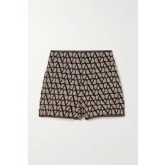 Leather - Man Shorts Valentino Monogram Mini Skirt - Brown