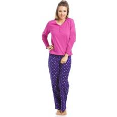 Purple Pyjamas Camille Multicoloured Star Print Cotton Pyjama Set 14-16