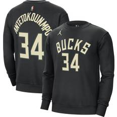 Basketball Jumpers Jordan Milwaukee Bucks Courtside Statement Sweatshirt - Black