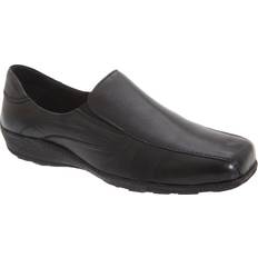 Mod Comfys Flexible Leather Upper Twin Gusset Shoes Black