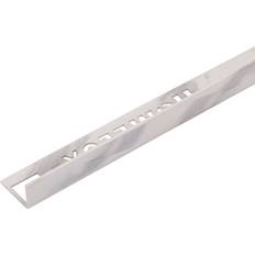 Homelux Homelux Polished White Marble Effect 10mm Straight Aluminium Tile Trim