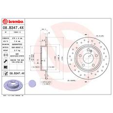 Brembo Friction Breaking Brembo MERCEDES-BENZ 08.B347.4X 2464230012,246423001207,A2464230012 Bremsscheiben,Scheibenbremsen