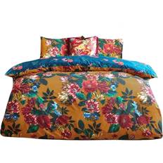 Polyesteri Pussilakanasetit Furn Nadya Floral Duvet Cover Gold