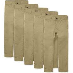 The Children's Place Boy's Uniform Stretch Skinny Chino Pants 5-pack - Flax