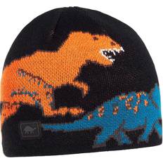 Fur Accessories Children's Clothing Turtle Fur Kids Boys Jurassic Knit Dinosaur Beanie, Onyx