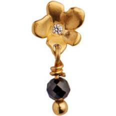 Træ Øreringe Stine A Tres Petit Garden Flower Earring w Black GOLD/BLACK OSIZE