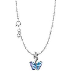 Pandora 15815 Damen-Kette Blauer Muranoglas Schmetterling Set