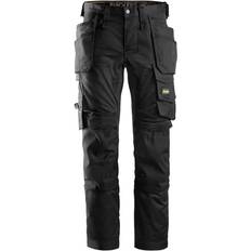 Snickers Mens All Round Work Holster Pocket Stretch Trousers Black