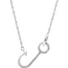 Anchor & Crew Fish Hook Link Paradise Silver Necklace Pendant