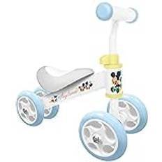 Speelgoed Stamp Disney Time Mickey loopfiets met 4 wielen Junior Wit/Lichtblauw