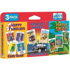 3pk Children's Card Games Jungle Snap, Pairs on Wheels & Happy Families