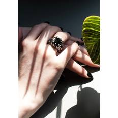 Herr - Metall Ringar Etnox hard and heavy Gothic Ring Crystal Claw för Herr silverfärgad