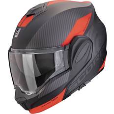 Équipement Moto Scorpion EXO-TECH EVO TEAM Matt Black/Silver/Red Casque Homme, Femme