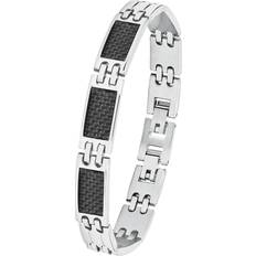 Amor Herren Armbänder Amor Herren Armband "9352494" Edelstahl/Carbon, silber