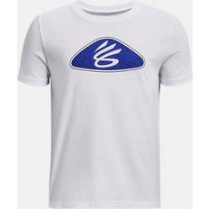 Under Armour Tops Under Armour Boys' Curry Logo Short Sleeve White Royal YMD 54 in YM 54 in