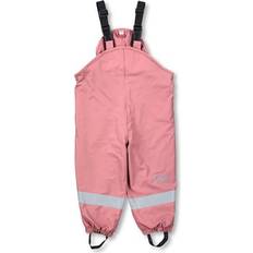 Grå Regnbukser Børnetøj Sterntaler Regenträgerhose gefüttert rosa rosa/pink