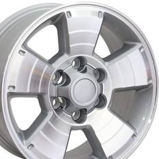 Car Rims OE Wheels LLC TY09-17075-6550-30MS Silver Machined Painted /6 139 30 mm Offset