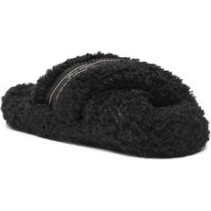 Tommy Hilfiger Dam Innetofflor Tommy Hilfiger Sherpa fur home slipper straps Svart