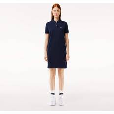 Lacoste Women Dresses Lacoste Cotton Pique Polo Dress - Navy Blue