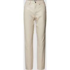 Cuero - Mujer Pantalones Only Emily St Ank Faux Leather Silver Lining Mujer - Chamois