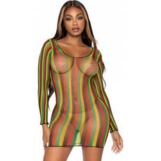 Nylon Robes Leg Avenue Rasta-Minikleid aus Netz