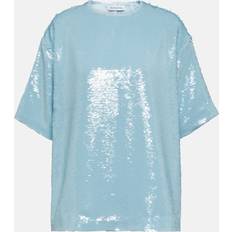 Blåa T-shirts The Frankie Shop The Frankie Shop Jones sequined T-shirt blue