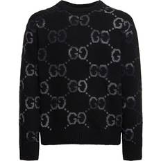 Gucci Women Tops Gucci GG intarsia wool-blend sweater black