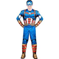 Costumes Jazwares Captain America Qualux Adult Costume Purple/Blue/Red