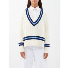 Polo Tröjor Polo Ralph Lauren rayé en maille de coton torsadée neutre L,M,S,XL,XS,XXL,XXS