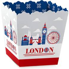 Wedding Popcorn Boxes Big Dot of Happiness Big Dot of Happiness Cheerio, London Party Mini Favor Boxes British UK Party Treat Candy Boxes Set of 12