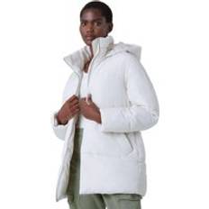 Women Coats Roman Padded Hooded Mid Length Coat Ivory