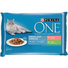 Purina ONE Chat Animaux de compagnie Purina ONE Sachets De 85 g Pour Chat Stérilisé Au Saumon Et À La Dinde