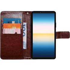 CaseOnline Wallet cover 3-kort Sony Xperia 5 IV Brun