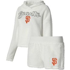 Tops Concepts Sport Women's Cream San Francisco Giants Fluffy Hoodie Top and Sleep Set Cream Cream