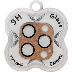 MAULUND iPhone 12 Pro Max Kameralinsskydd Härdat Glas Guld Glitter